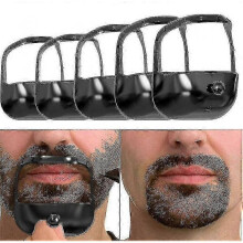 (Black) 5 Sizes Goatee Shaving Template Beard Guide Shaper Beard Shaping & Styling Template For Men lucky