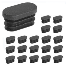 100 Pieces 15x30mm Plastic End Caps,for Furniture Feet Tubes Oval End Caps,for Plastic Chair Legs Stopper,for Oval Pipe_fo