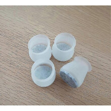 (Grey) 16pcs Extra Small Silicone Chair Leg Floor Protectors With Felt Chair Leg Caps Furniture Table Feet Covers