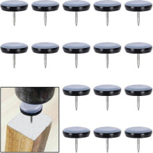 Heavy Furniture Glides Round Self-adhesive Teflon Gliders with Anti-vibration Screws Furniture Gliders Blue/black Skid Super Gliders (16 Pieces 25mm*2