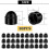 M10-17mm Plastic Dome Hex Head Protection Caps Cover Hexagon 30PCS Black 4