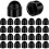 M10-17mm Plastic Dome Hex Head Protection Caps Cover Hexagon 30PCS Black 1