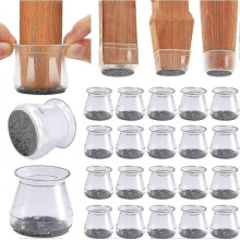20-Pack Small Chair Leg Floor Protectors Silicone Covers to Protect Floors Felt Floor Furniture Leg Slip Protection Pads Caps from Scratches