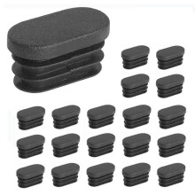 100 Pieces 15x30mm Plastic End Caps,for Furniture Feet Tubes Oval End Caps,for Plastic Chair Legs St