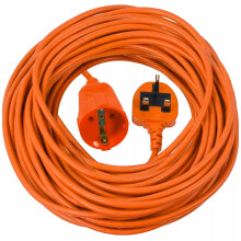 20m Mains Power Cable for RYOBI Lawnmower Strimmer Trimmer UK 3 Pin Plug