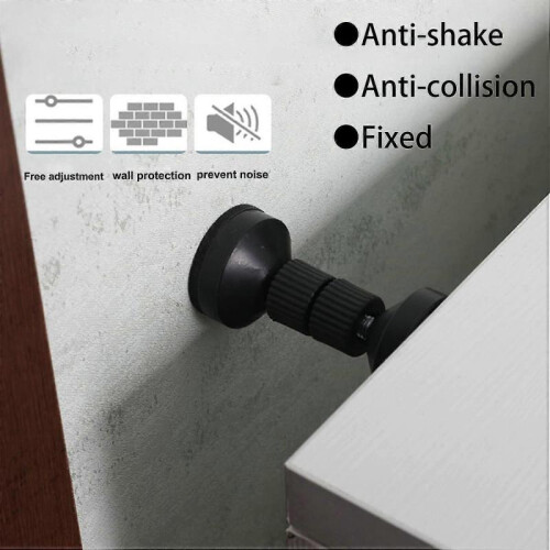 4 Pcs Adjustable Threaded Bed Frame Anti-shake Tool, Black 1