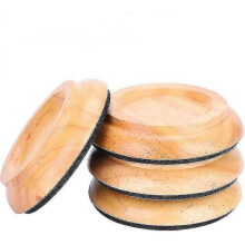 Wood Piano Foot Pads, 4 Pcs Round Piano Foot Pads Set Upright Piano Caster Cups Accessories