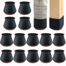Chair Leg Protectors,16 Pcs Silicone Felt for Hardwood Floors