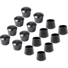 16 Pack Chair Protector Caps, Chair Leg Cap Rubber Chair Leg Protector Caps, Inner Diameter - 7/8 Inch / 22 Mm, Black