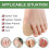 10Pack Toe Caps Closed Toe Surface Fabric Sleeve Protectors with Gel Lining, Pre 2