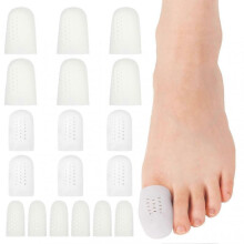 Pack of 18 Toe Protection Toe Caps Toe Protectors for Big Toe and Small Toe, Breathable Protective Cap for Women Men