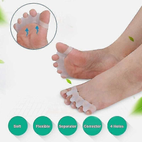 2 Pack Toe Separators Silicone Bunion Hallux Valgus Protector Divider Foot Care 1