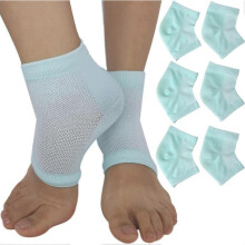 Moisturising Cracked Heel Socks - Treat Dry Heels Fast Pain Relief From Cracking Feet with These Gel Heel Protector Pads (3 Pairs)
