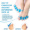 Toe Separator, Toe Spacers, Gel Toe Separators, Bunion Correctors, Toe Spacers Toe Straightener 4 Count (blue) 4