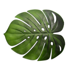 Artificial Plant Leaves Table Mats Heat Insulation Non-Slip Placemat Simulation Turtle Back Leaf Table Mats
