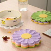 Daisy Flower Heat Insulation Mat Simple Look-Resistant Cute Silicone Placemat ins Coaster Anti-Hot Pot Mat