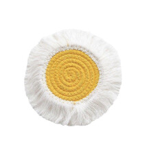 Tassel Heat Insulation Mat Cotton Woven Cotton Rope Dining Table Mat Bowl Mat Simple Coaster