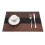 Bamboo Rectangular Table Mat PVC Western Dining Mat Teslin Placemat Woven Tableware Mat Hotel Restaurant Mat. 1