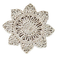 Rural style grass flower mat, corn husk woven placemat, thickened insulation placemat, flat mat, homestay placemat