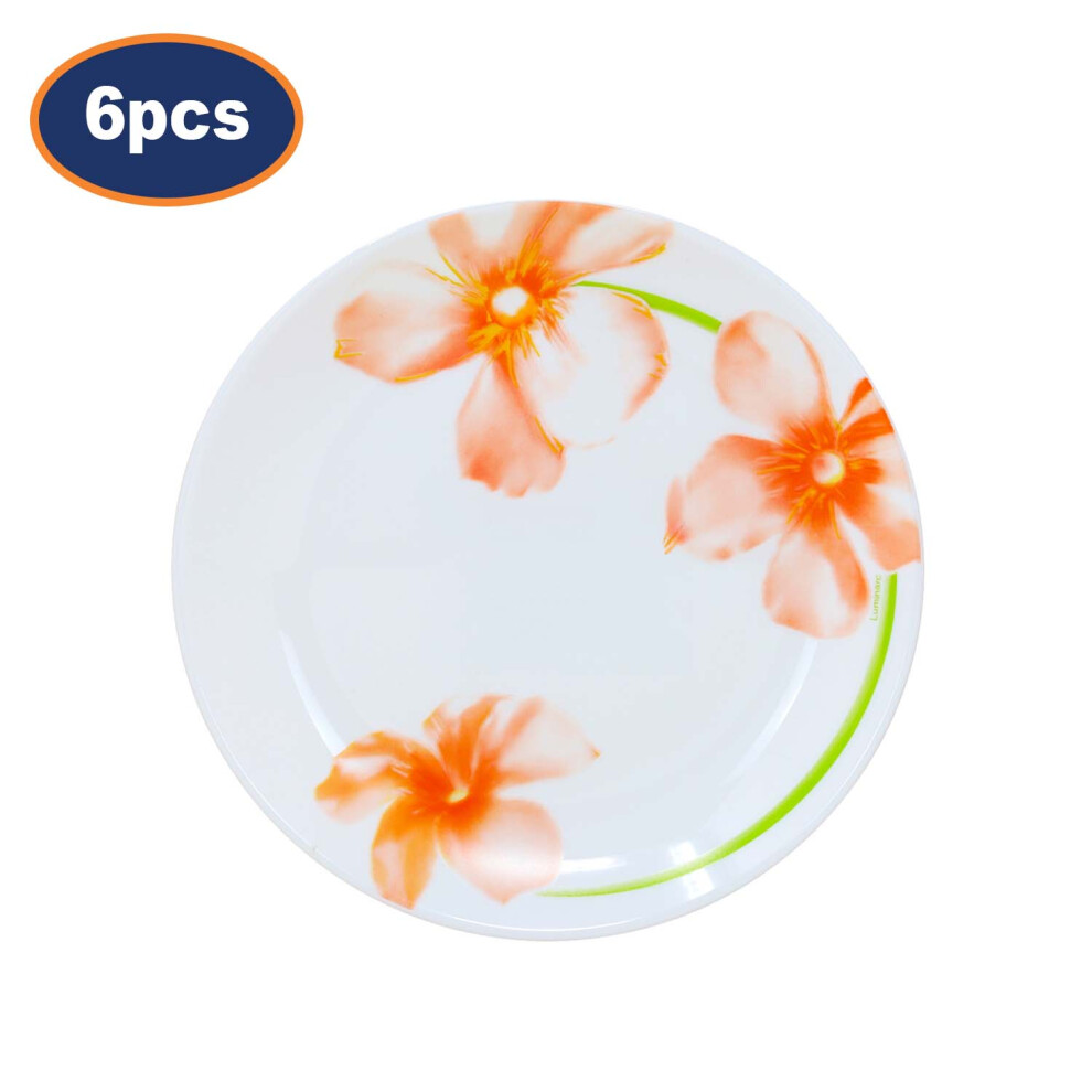 Luminarc Dessert Plate Sweet Impression Glass 19cm Salad Side Dish Crockery 6pcs