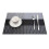 Bamboo Rectangular Table Mat PVC Western Dining Mat Teslin Placemat Woven Tableware Mat Hotel Restaurant Mat. 1