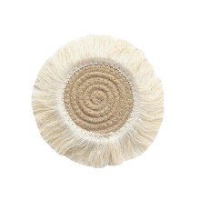 Tassel Heat Insulation Mat Cotton Woven Cotton Rope Dining Table Mat Bowl Mat Simple Coaster