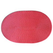 Oval Braided Placemats 30*45cm Table Mats for Dining Tables Natural Woven Heat Resistant Place Mats (Oval Red)