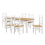 Mercers Furniture Corona White 6'0" Dining Table & 6 Chairs Set Solid Wood Pine Wooden 2