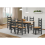 Mercers Furniture Corona Charcoal 6'0" Dining Table & 6 Chairs 1
