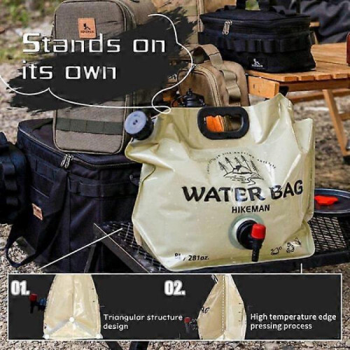 Camping Water Container - Foldable Water Storage Bag with Faucet, 8L Drinking Water Container 2