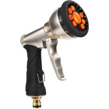 High strength metal hand gun in 9 jets for cars, pet wash and irrigation lawn
