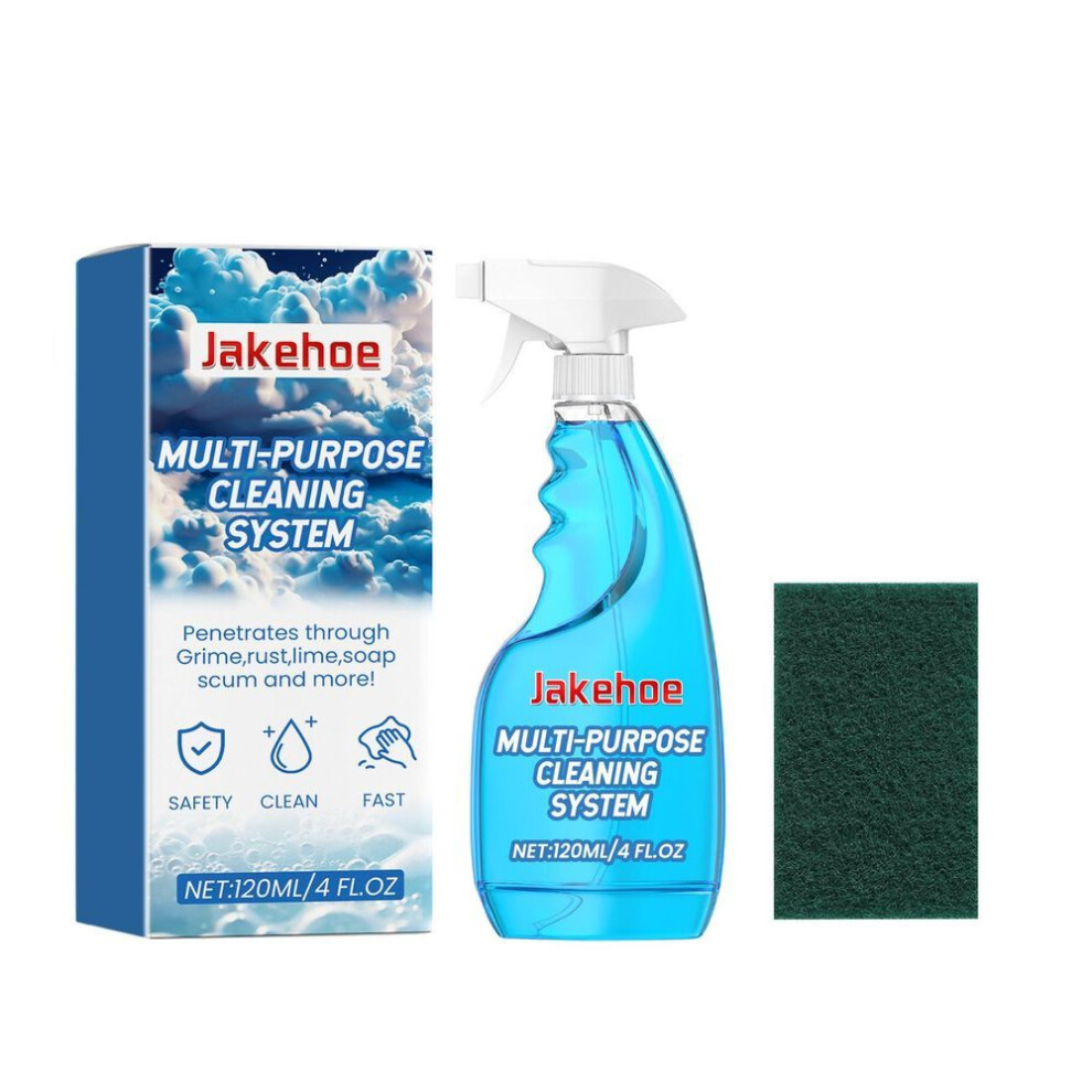 Multi-Purpose Foaming Cleaner Spray Deep Cleaning Kitchen Degreaser with Scouring Pad for Stove Cooktop Kitchenware