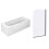 NES Home Nes Home 1700mm Round Bath With Legs & Curved Black Frame Bath Screen 1