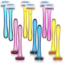 12 Pieces Women's Razor Bikini Trimmer Durable Travel Accessories Women Razors Shaver Pubic Hair Removal Beauty Razor T-Type Razor compatible with Bod