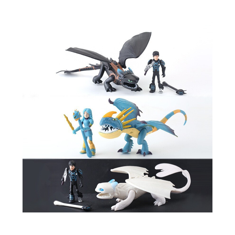 Train How To Your Dragon Toothless Black White Dragons Action Toy Figure Model