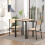 Homcom HOMCOM 3 Pcs Compact Dining Table 2 Chairs Set, Light Wood Grain 3