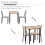 Homcom HOMCOM 3 Pcs Compact Dining Table 2 Chairs Set, Light Wood Grain 4