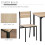 Homcom HOMCOM 3 Pcs Compact Dining Table 2 Chairs Set, Light Wood Grain 5