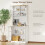 Homcom HOMCOM 72" Kitchen Solid Storage Sideboard Cabinet with Glass Door, White 5