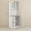 Homcom HOMCOM 72" Kitchen Solid Storage Sideboard Cabinet with Glass Door, White 4