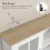 Homcom HOMCOM 72" Kitchen Solid Storage Sideboard Cabinet with Glass Door, White 8