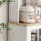 Homcom HOMCOM 72" Kitchen Solid Storage Sideboard Cabinet with Glass Door, White 9