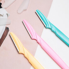 Eyebrow Razor Shaver Women Facial Razor with Precision Cover(60 Pieces, Yellow, Pink, Blue)