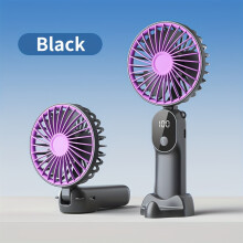 Mini Ventilateur USB Portable Avec 6 Vitesses Et Affichage Numérique Pour Une Utilisation Extérieure - Batterie De Lithium Rechargeable