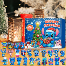 24pcs Stitch Weihnachtskalender Mystery Box Set - Niedliche Cartoon -Charaktere, Perfekt Für Urlaubsspaß, Weihnachts -Deco