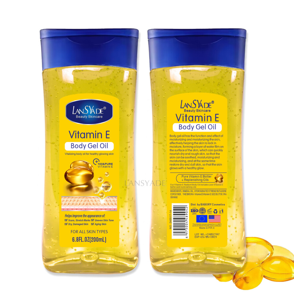 Skesrjtop (Ve Gel Oil) Organic Gel Oil Forrest Ginseng Body Gel Moisturizing And Brightening Vitamin C Massage Oil 200Ml