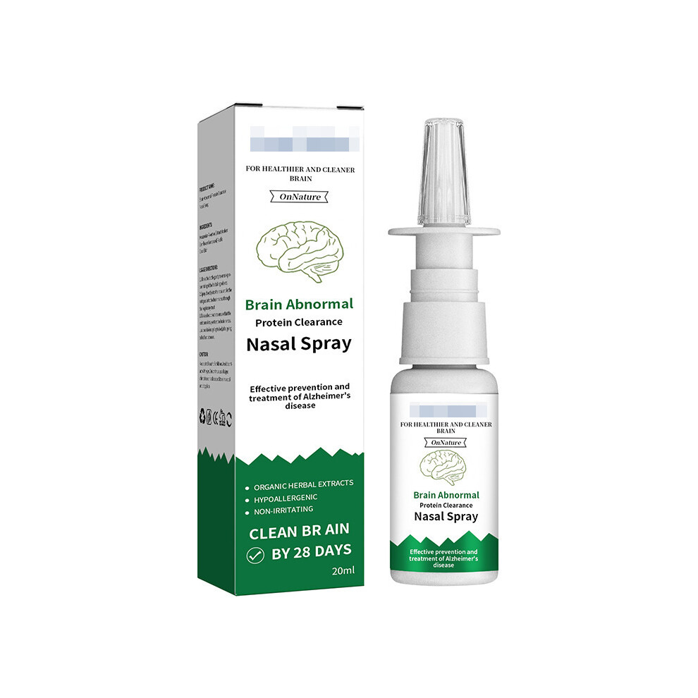Skesrjtop (Brain Nasal Spray 20Ml1) Nasal Spray, Nose Unblocking And Relieve Nasal Congestion, Runny Nose, Nasal Cavity Cleaning And Snoring Care Solution