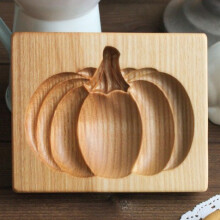 (Pumpkin 10*8*2) Cookie Mold Cutter Premium Beech Cookies Shortbread Rectangular Wooden Cookie Mold