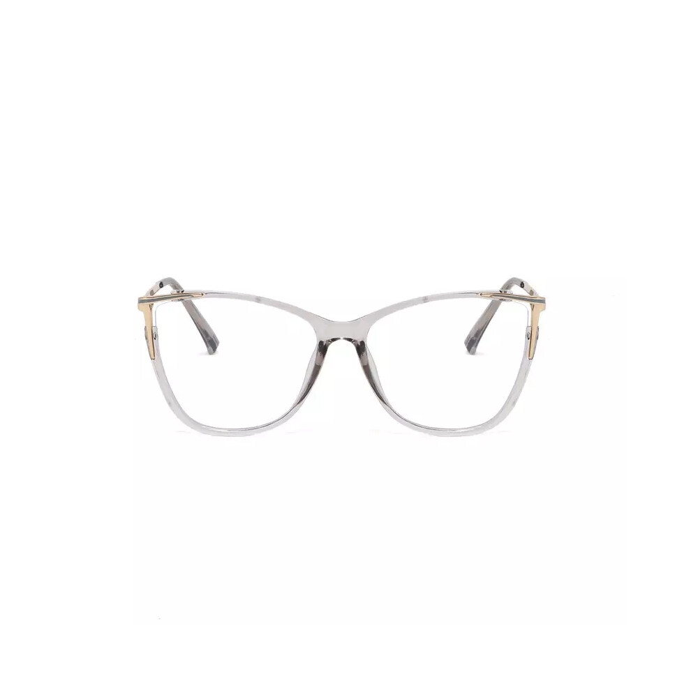 Gray/Blue/Light (, =+3.25 Strength) Stylish Cat Eye Anti Reading Glasses Clear Vision