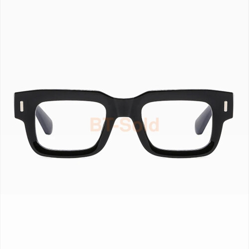 (Black, +2.50 strength) Thick Frames Blue Light Blocking Reading Glasses Clear Lens Square Glasses